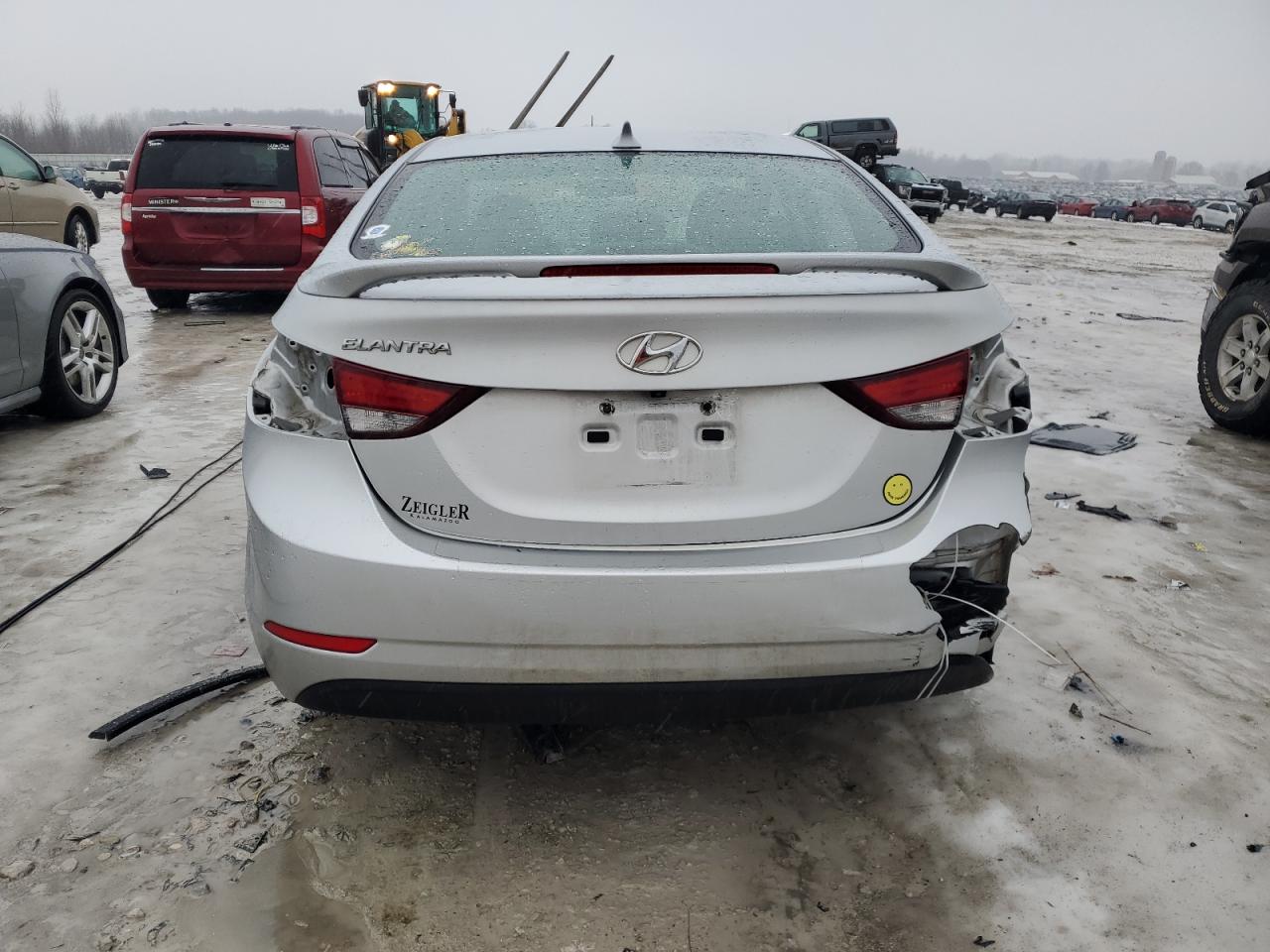 2015 Hyundai Elantra VIN KMHDH4AE6FU286218 Copart auction photo, rear end damage thumbnail 6