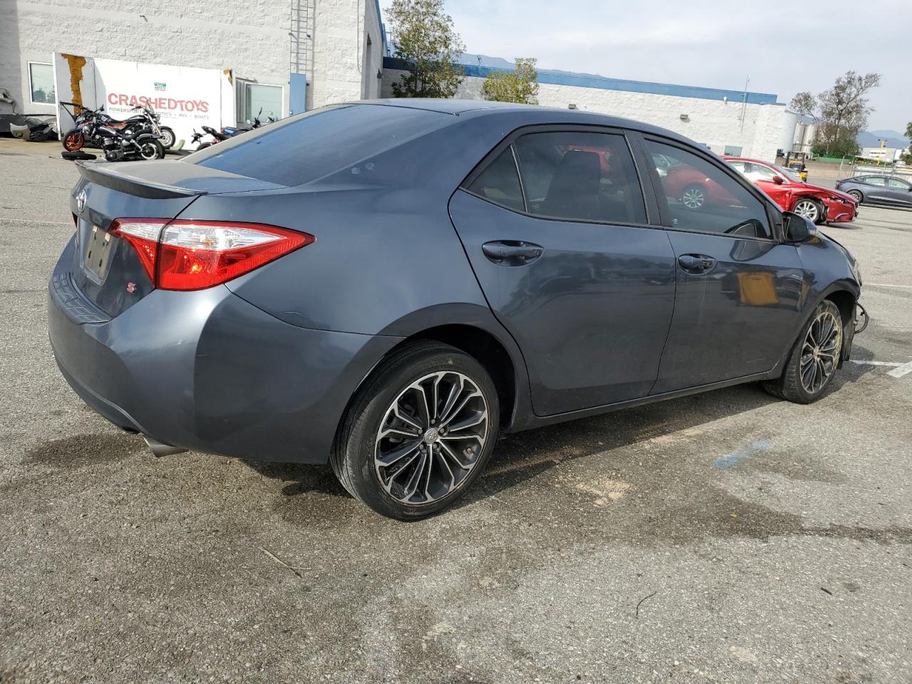 2016 Toyota Corolla VIN 5YFBURHE9GP559256 Copart auction photo, side / front end damage thumbnail 3