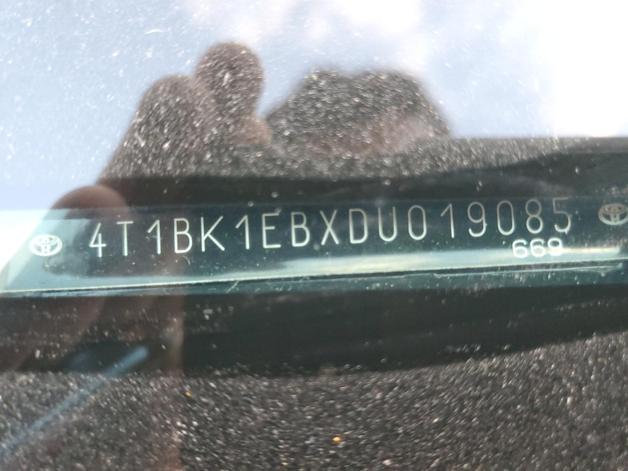 2013 Toyota Avalon VIN 4T1BK1EBXDU019085 Copart auction photo, side / front end damage thumbnail 12