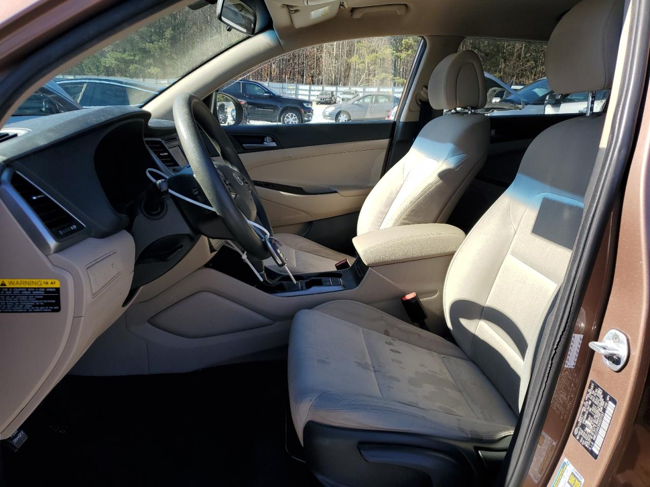 2017 Hyundai Tucson VIN KM8J23A43HU507167 Copart auction photo, front end / rear end damage thumbnail 7