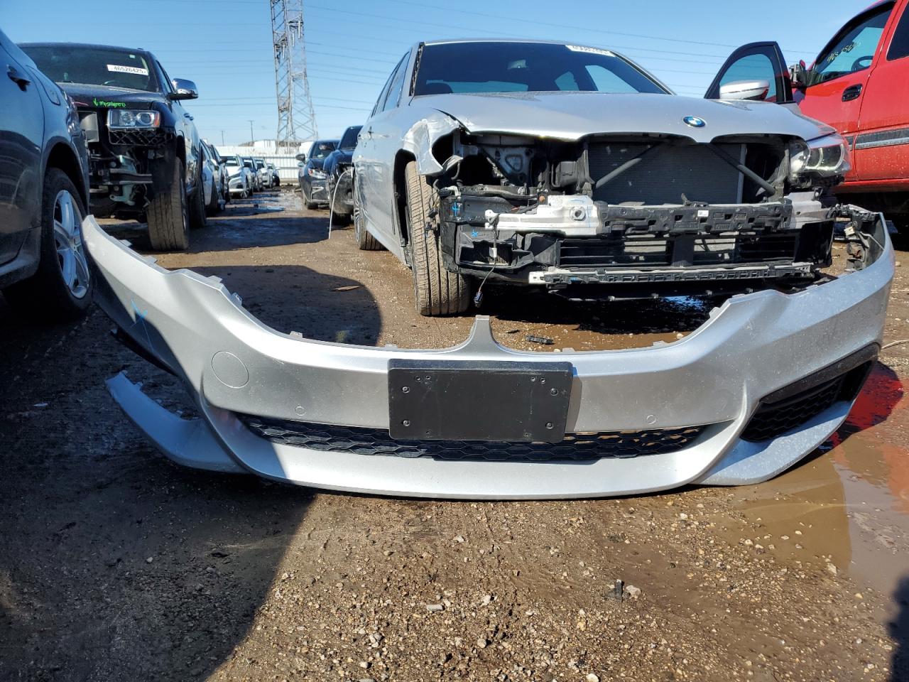 2018 BMW 5er VIN WBAJE7C59JG892454 Copart auction photo, front end / rear end damage thumbnail 12