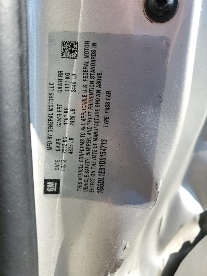 2013 Cadillac CTS VIN 1G6DL1E31D0154713 Copart auction photo, side damage thumbnail 12