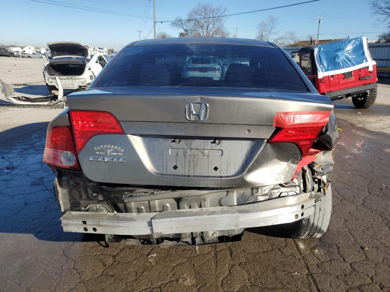 2007 Honda Civic VIN 1HGFA16837L054249 Copart auction photo, rear end / front end damage thumbnail 6