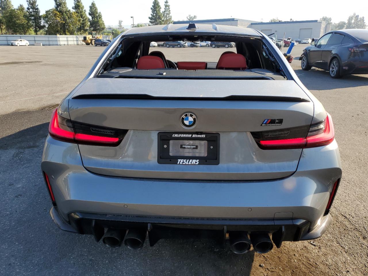 2023 BMW M3 VIN WBS33AY04PFP89350 Copart auction photo, vandalism / side damage thumbnail 6