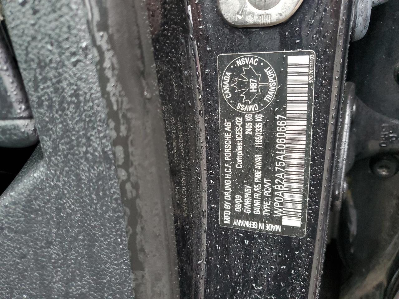 2010 Porsche Panamera VIN WP0AB2A75AL060667 Copart auction photo, minor dent/scratches / mechanical damage thumbnail 12