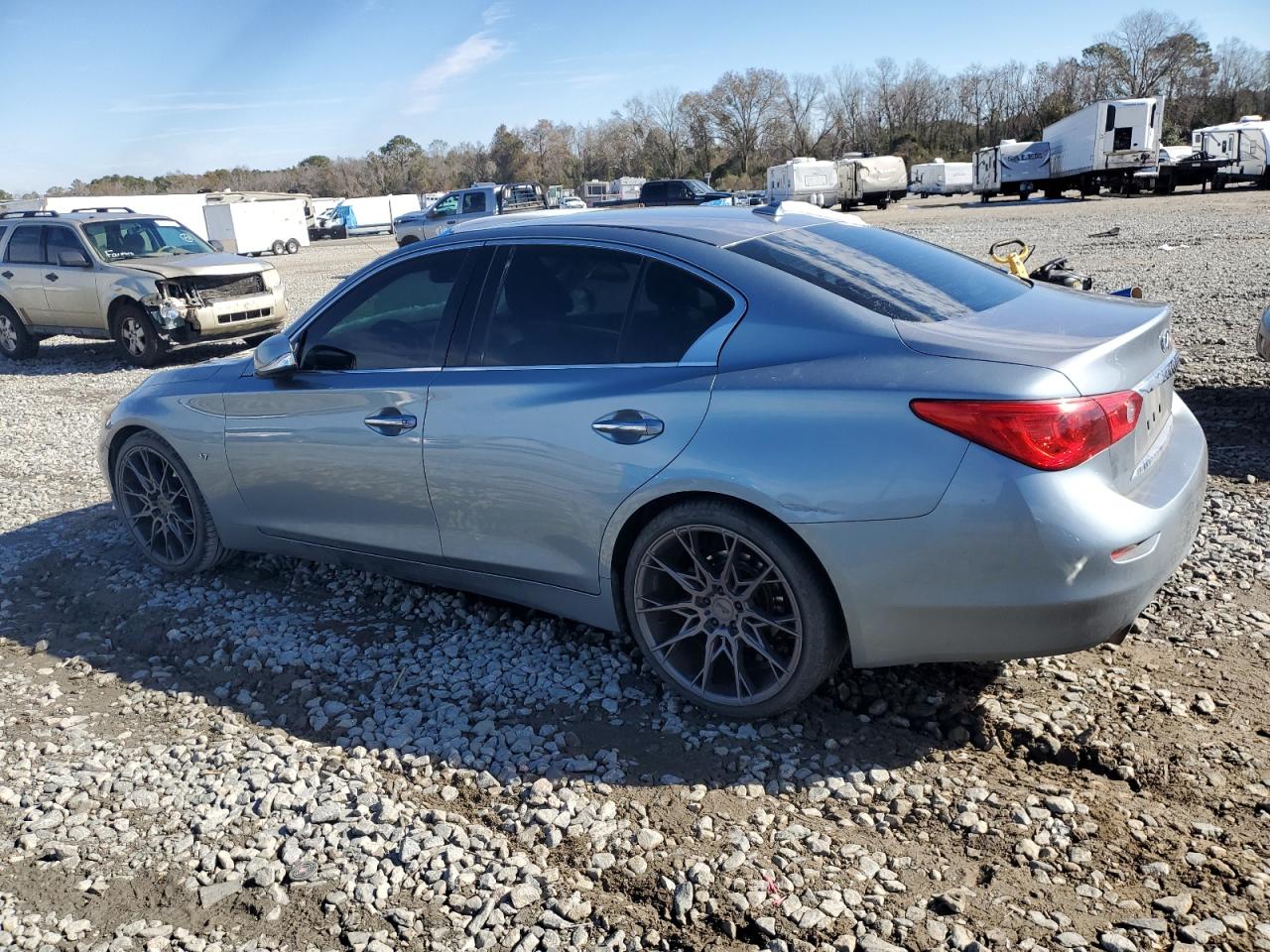 2014 Infiniti Q50 VIN JN1BV7AP3EM692241 Copart auction photo, all over damage thumbnail 2
