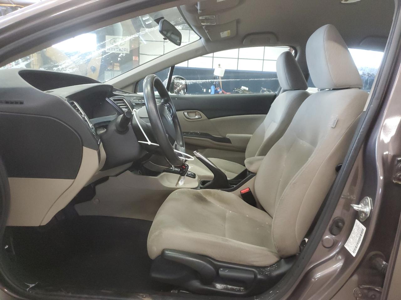 2013 Honda Civic VIN 2HGFB2F56DH603251 Copart auction photo, side / front end damage thumbnail 7
