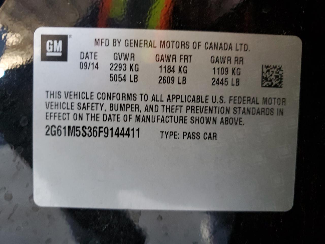 2015 Cadillac XTS VIN 2G61M5S36F9144411 Copart auction photo, side damage thumbnail 12