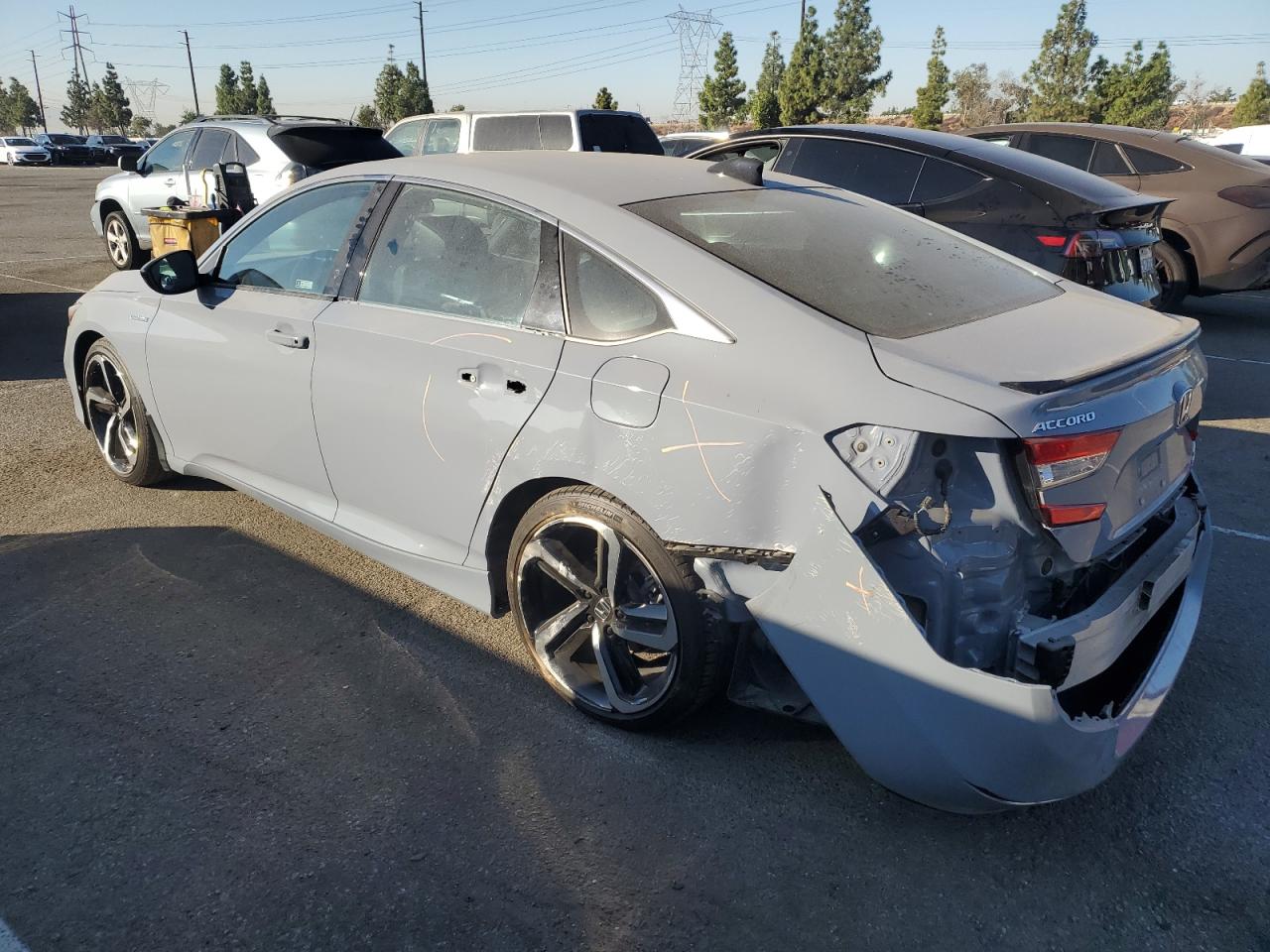 2022 Honda Accord VIN 1HGCV3F26NA009300 Copart auction photo, rear end damage thumbnail 2