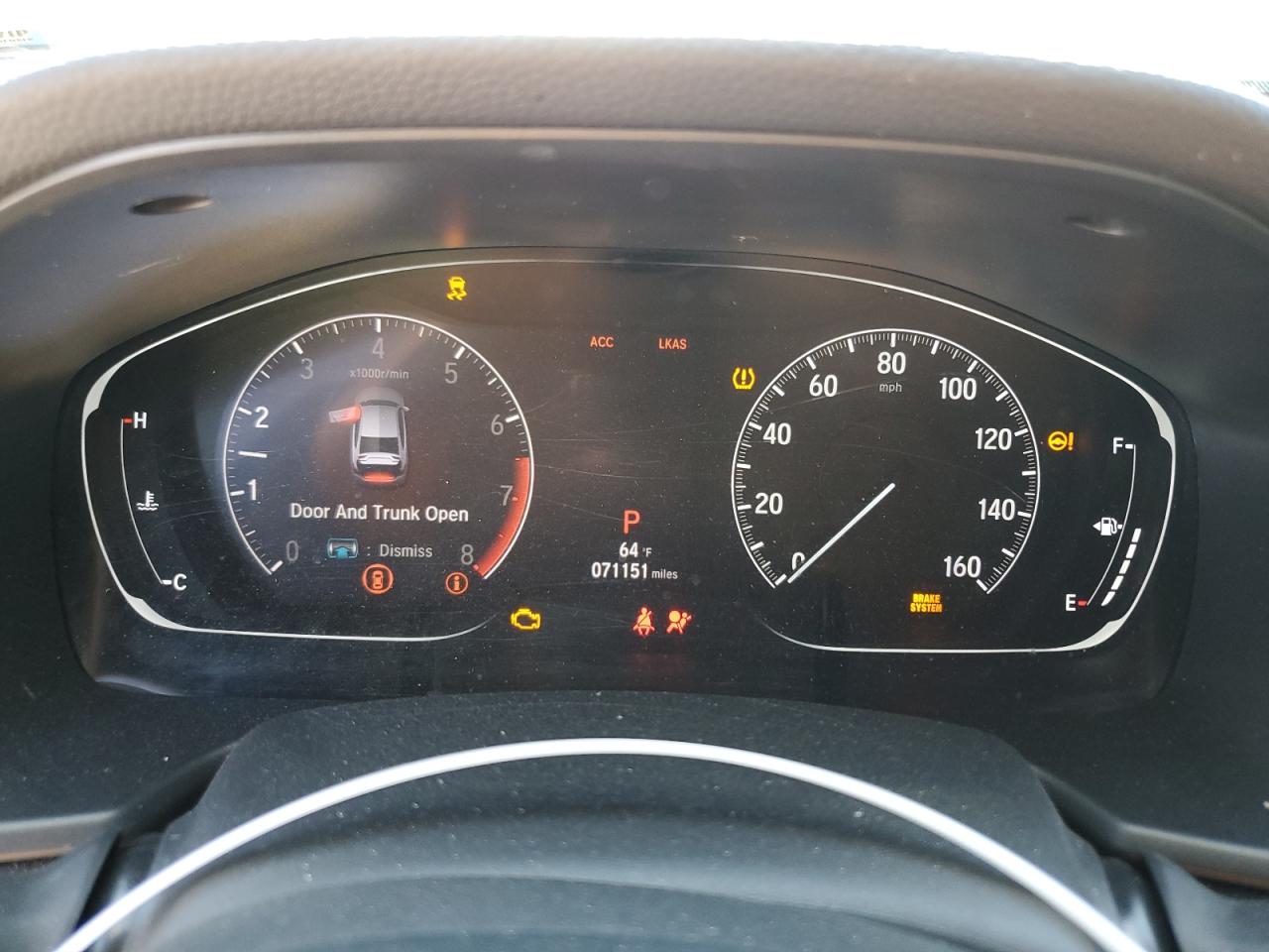 2020 Honda Accord VIN 1HGCV1F30LA039354 Copart auction photo, front end / side damage thumbnail 9