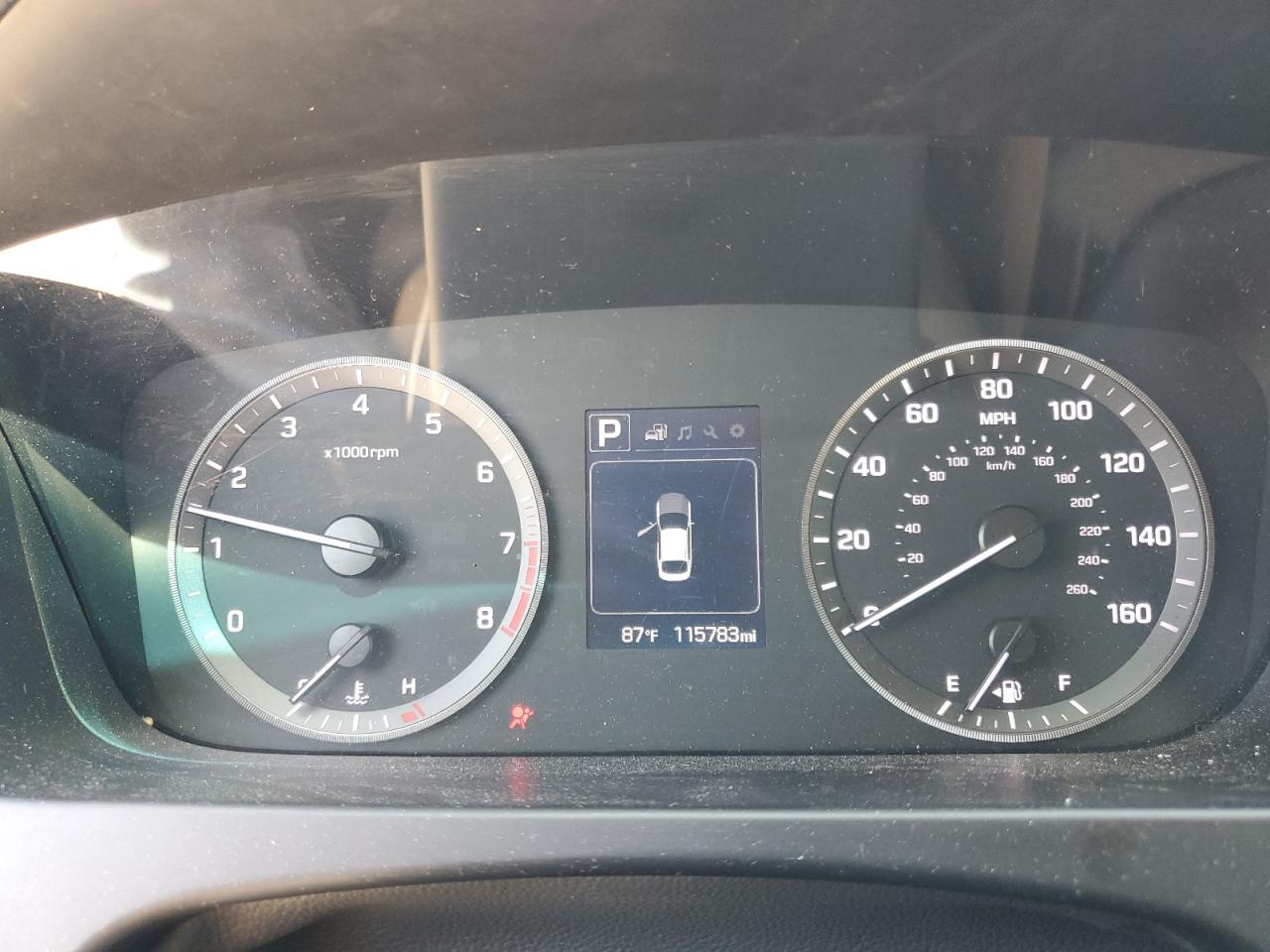 2015 Hyundai Sonata VIN 5NPE34AF7FH045309 Copart auction photo, front end / side damage thumbnail 9
