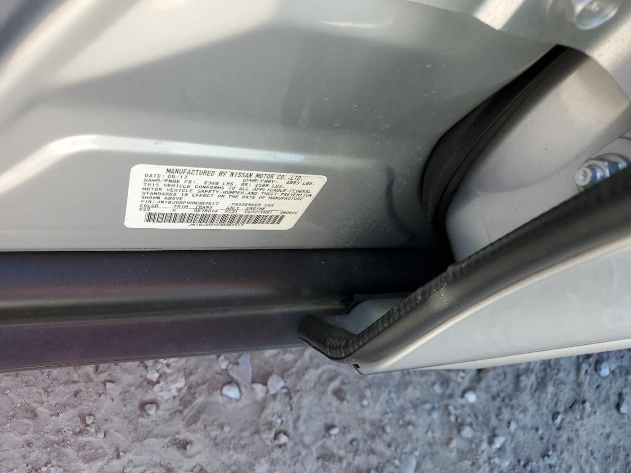 2017 Infiniti QX50 VIN JN1BJ0RP0HM387517 Copart auction photo, water/flood damage thumbnail 14