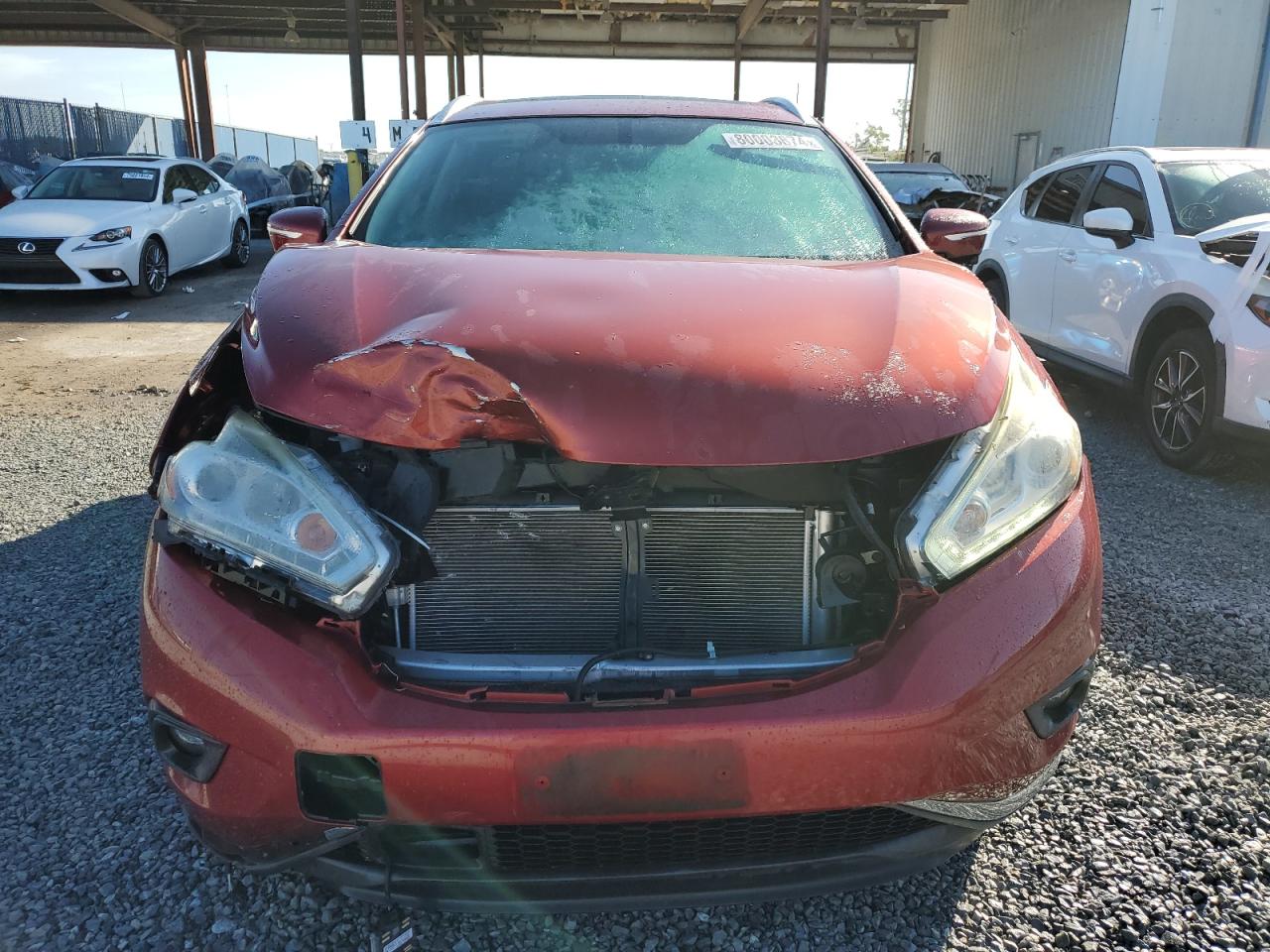 2015 Nissan Murano VIN 5N1AZ2MG1FN233793 Copart auction photo, front end damage thumbnail 5