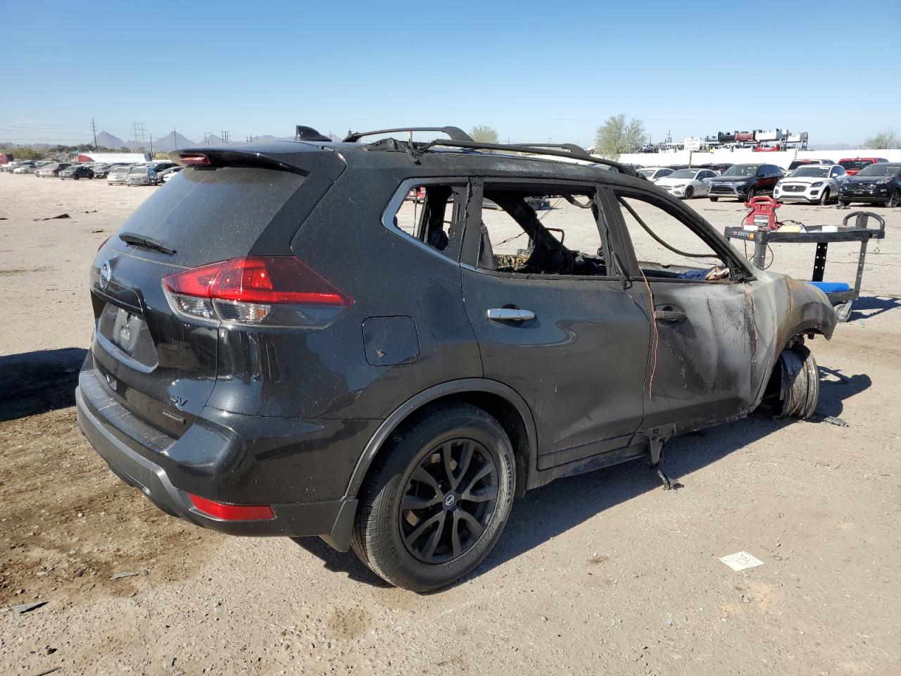 2018 Nissan Rogue VIN 5N1AT2MT2JC758431 Copart auction photo, burn damage thumbnail 3