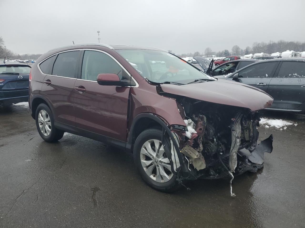 2014 Honda CR-V VIN 5J6RM4H73EL038617 Copart auction photo, front end damage thumbnail 4