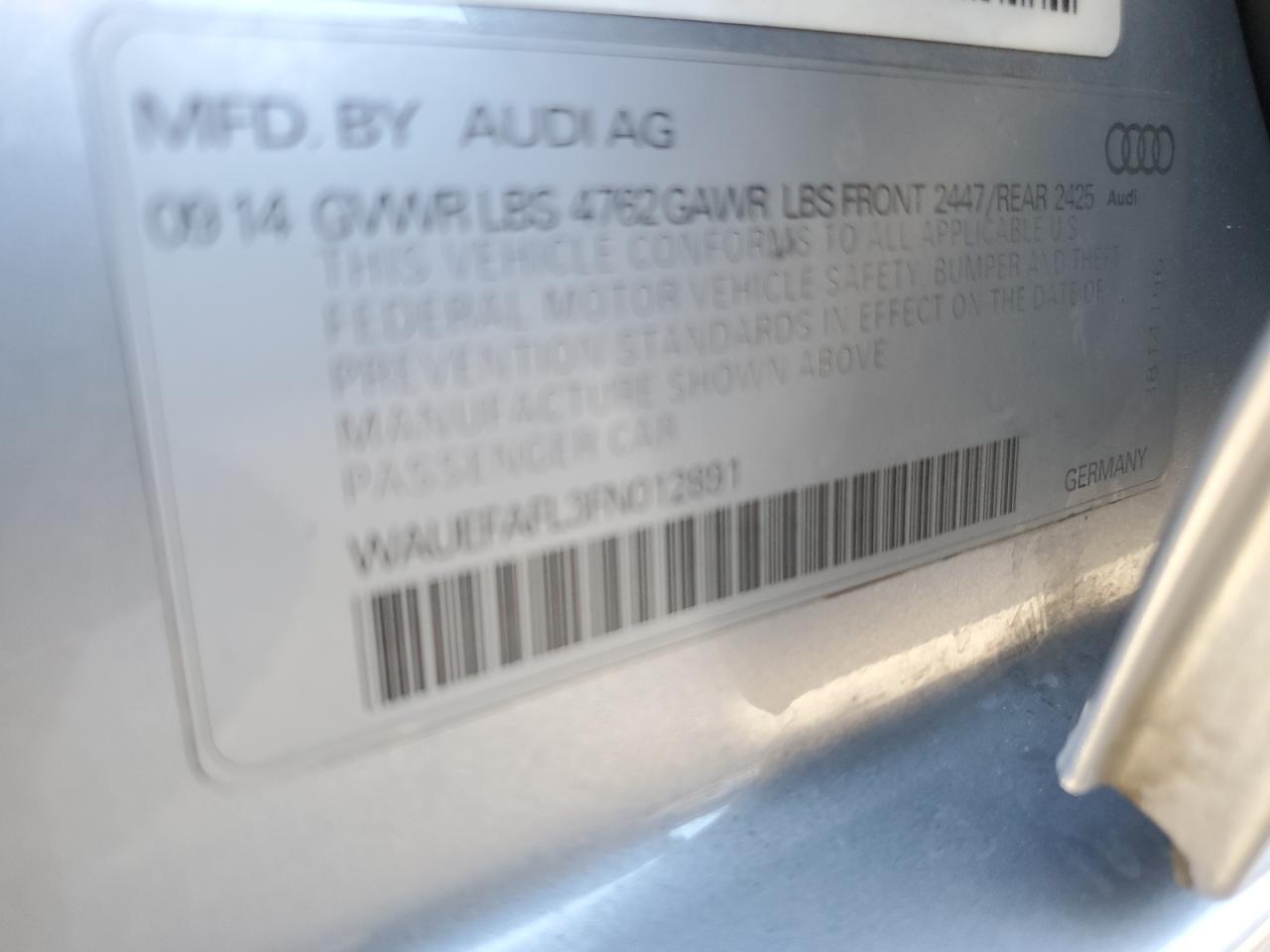 2015 Audi A4 VIN WAUEFAFL3FN012891 Copart auction photo, minor dent/scratches damage thumbnail 12