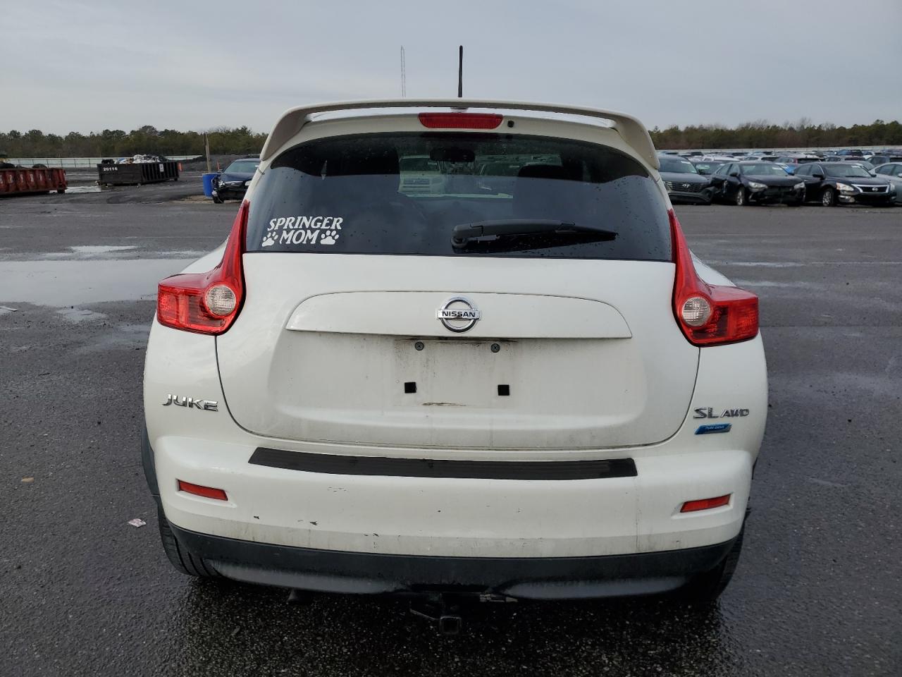 2014 Nissan Juke VIN JN8AF5MV1ET360040 Copart auction photo, front end / side damage thumbnail 6