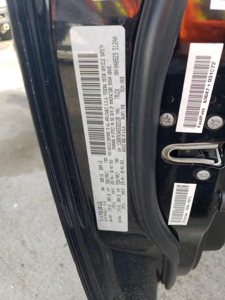 2016 RAM 1500 VIN 1C6RR7KG4GS322128 Copart auction photo, burn damage thumbnail 12