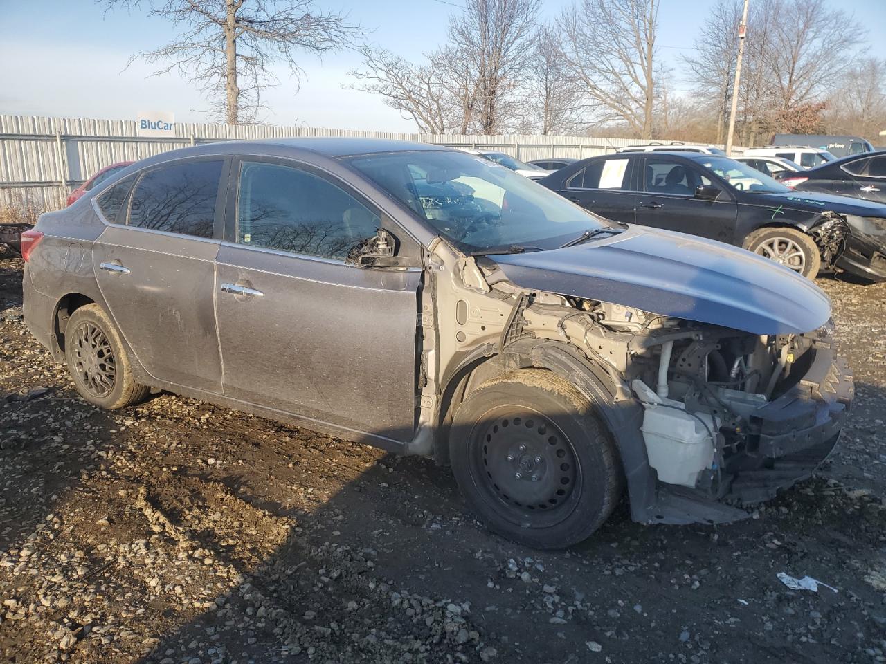2017 Nissan Sentra VIN 3N1AB7AP0HY377595 Copart auction photo, front end / side damage thumbnail 4