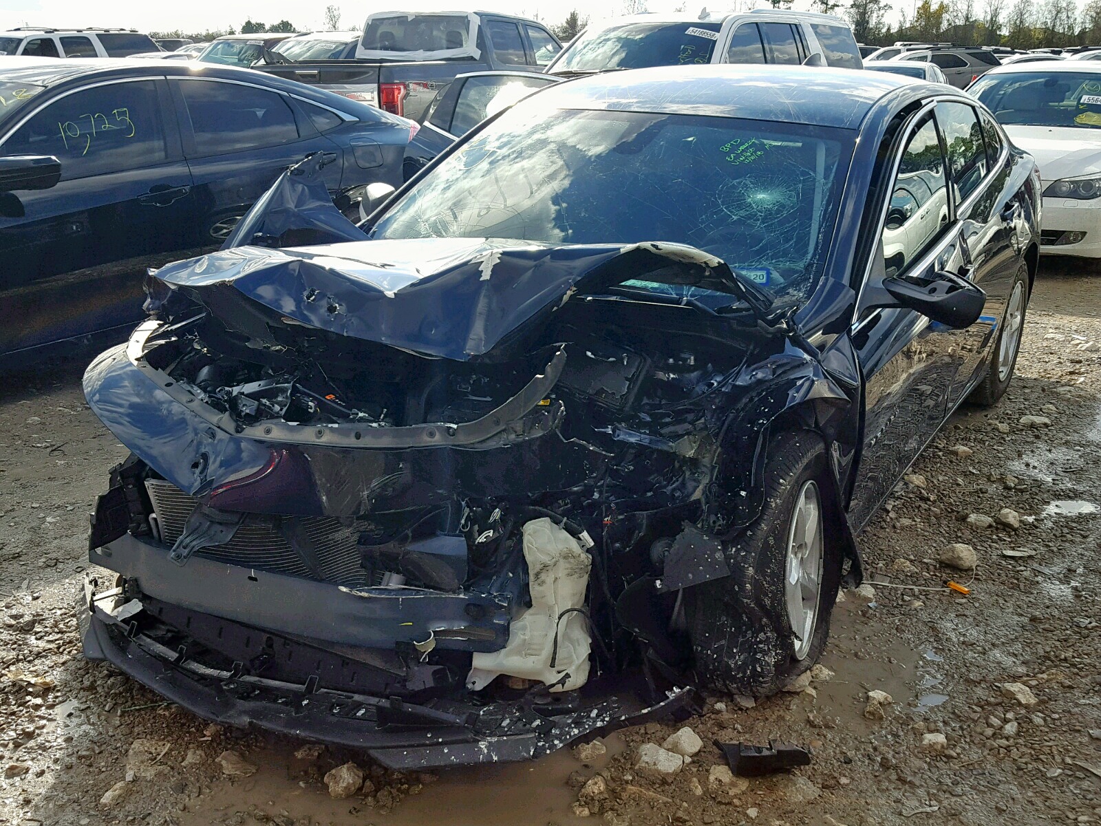 2018 Chevrolet Malibu VIN 1G1ZB5ST9JF181600 Copart auction photo, front end / undercarriage damage thumbnail 2