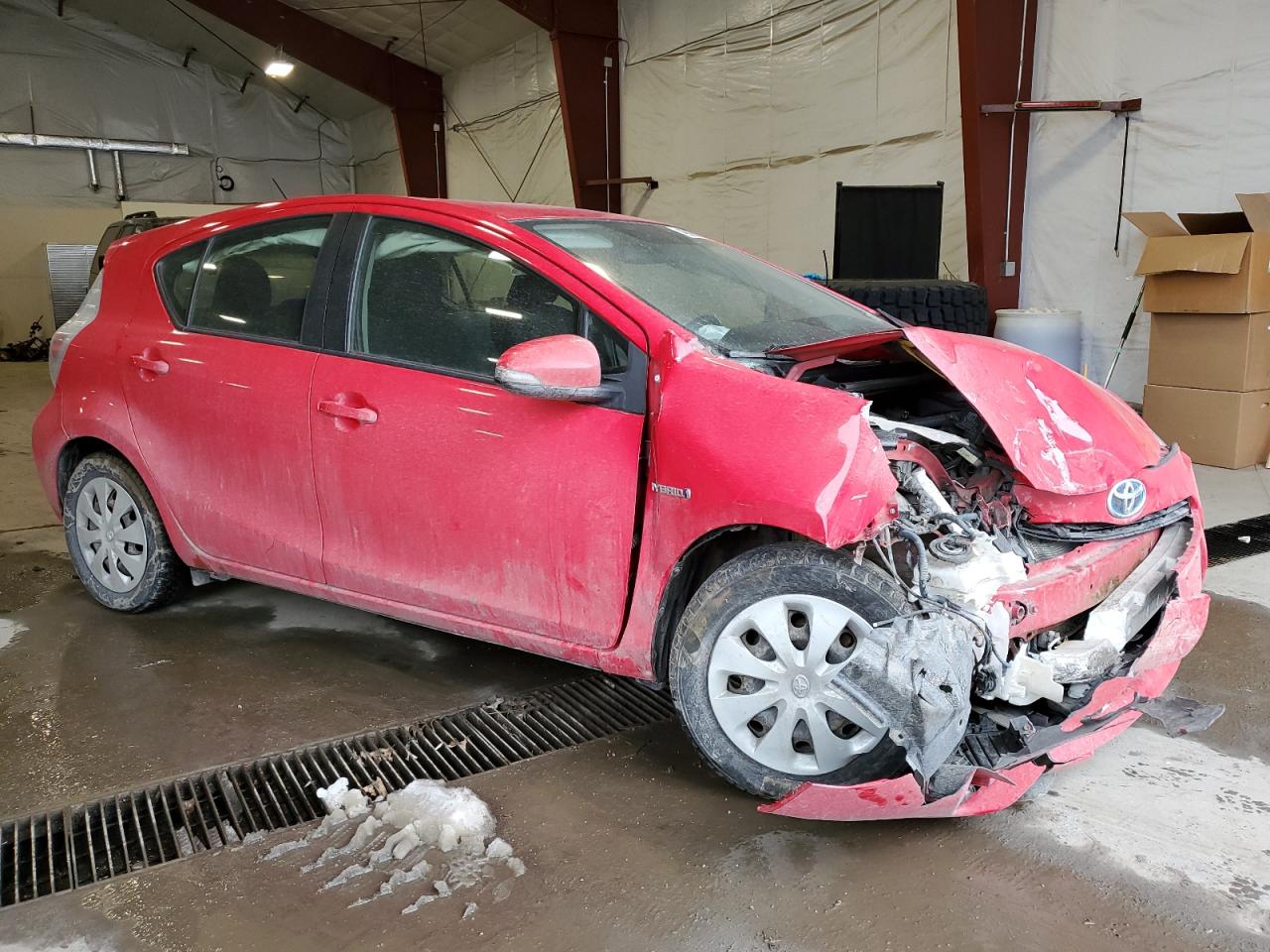 2014 Toyota Prius VIN JTDKDTB39E1071141 Copart auction photo, front end / minor dent/scratches damage thumbnail 4