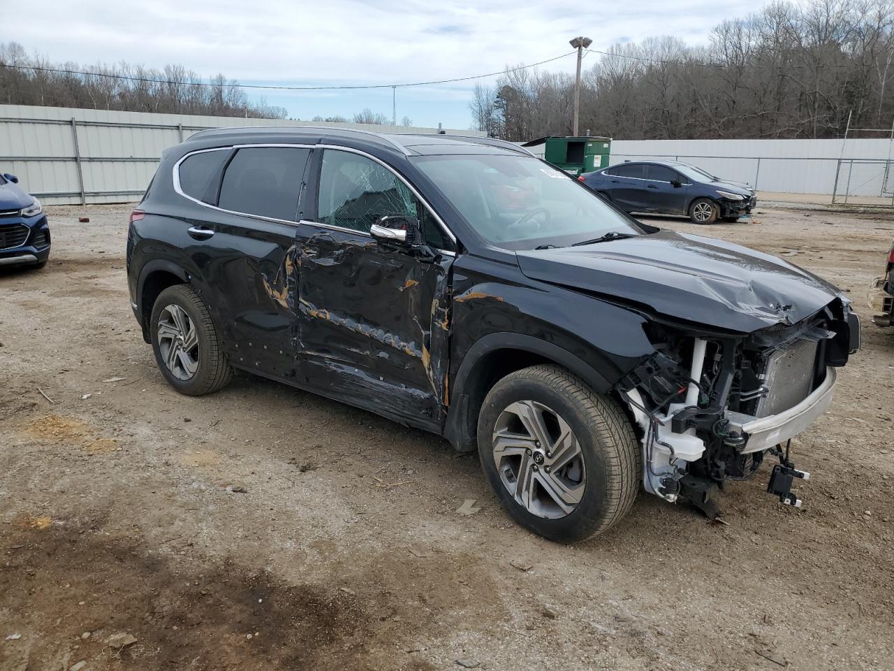 2022 Hyundai Santa Fe VIN 5NMS34AJ9NH380560 Copart auction photo, front end / side damage thumbnail 4