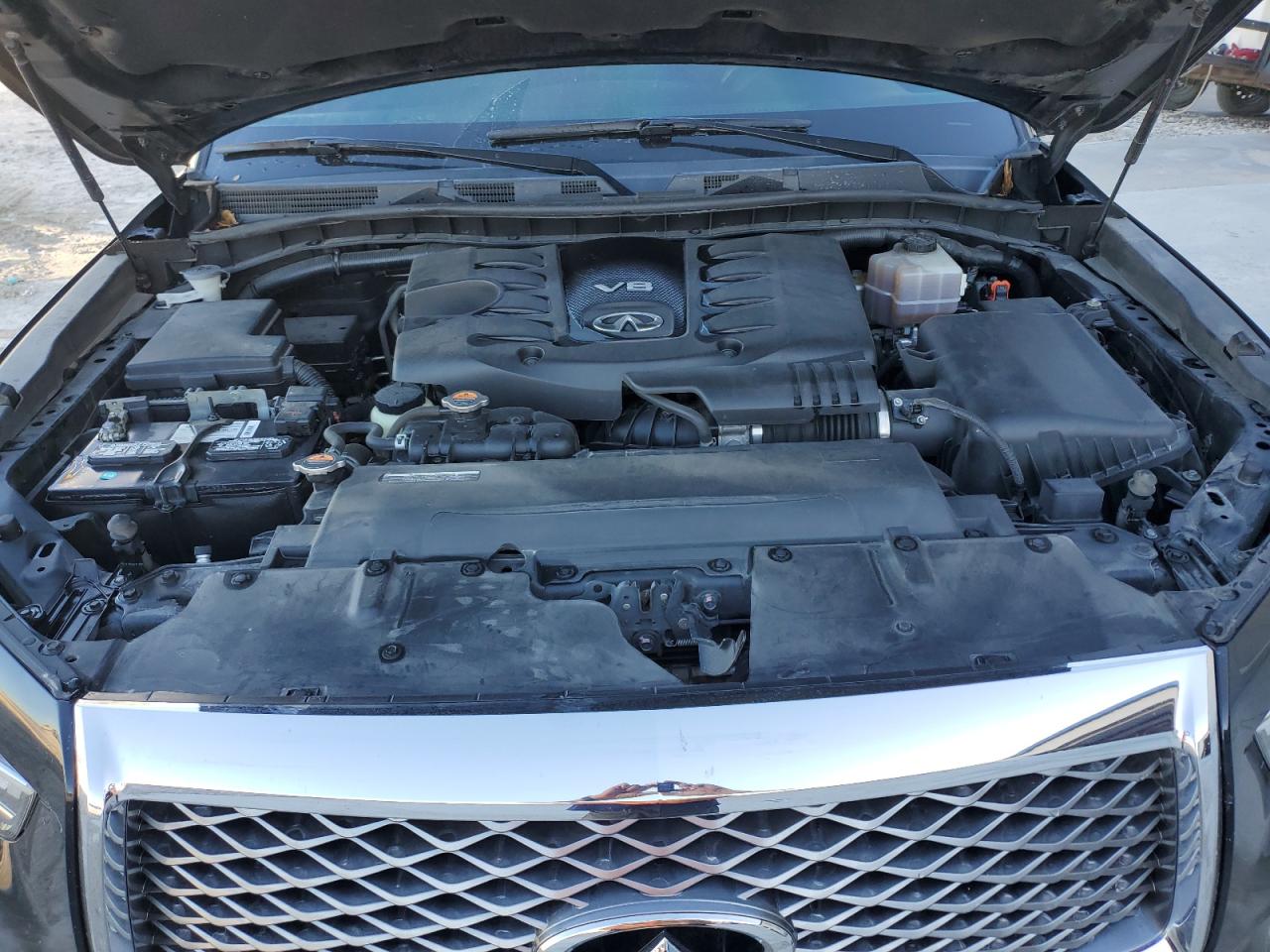 2018 Infiniti QX80 VIN JN8AZ2NE0J9190264 Copart auction photo, vandalism / stripped damage thumbnail 12