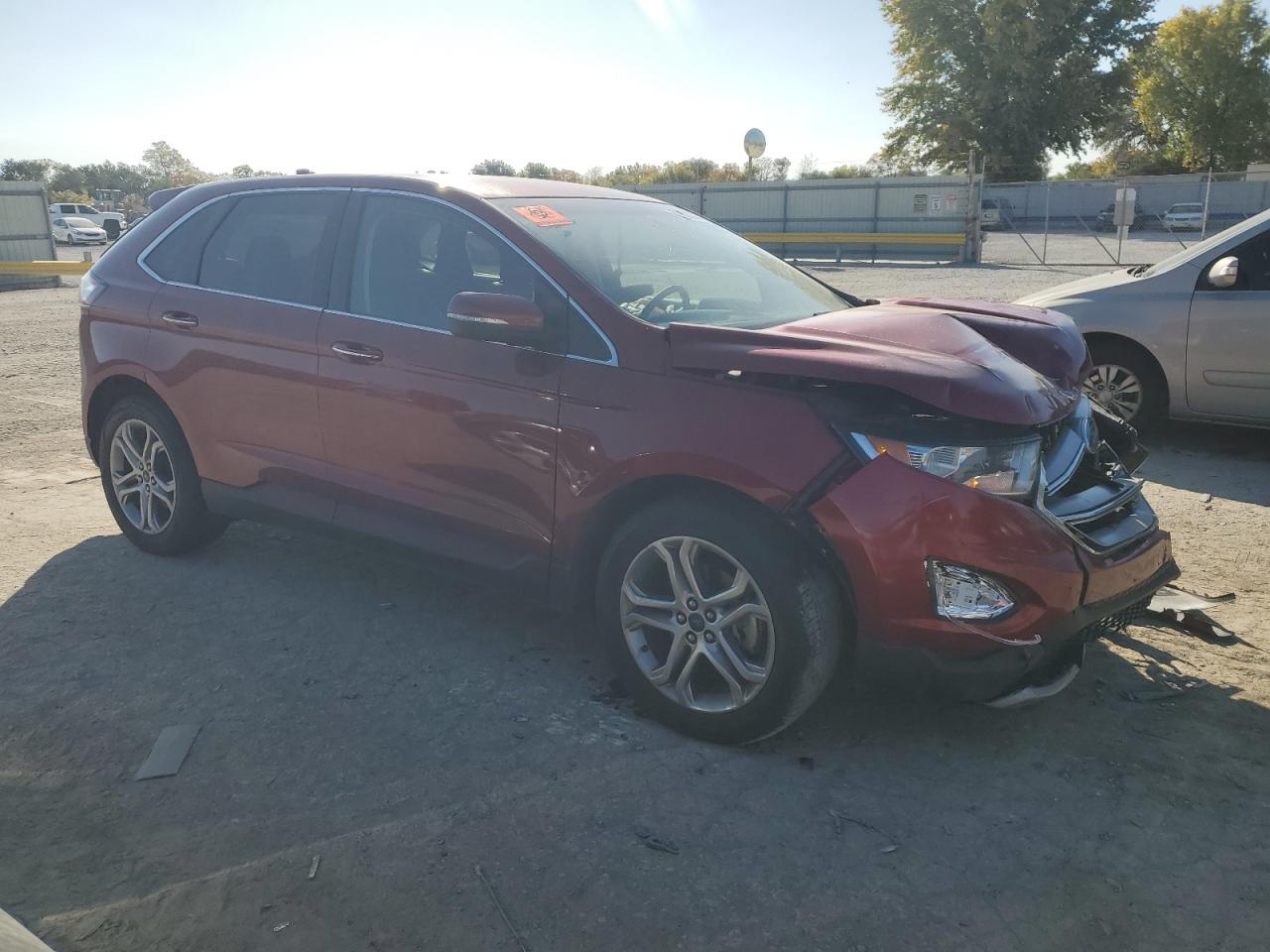 2015 Ford Edge VIN 2FMTK3K98FBB43785 Copart auction photo, front end damage thumbnail 4
