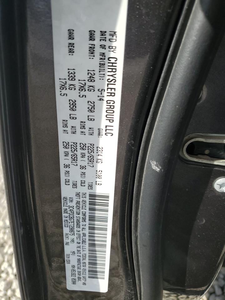 2014 Dodge Journey VIN 3C4PDCBG7ET290875 Copart auction photo, front end damage thumbnail 16