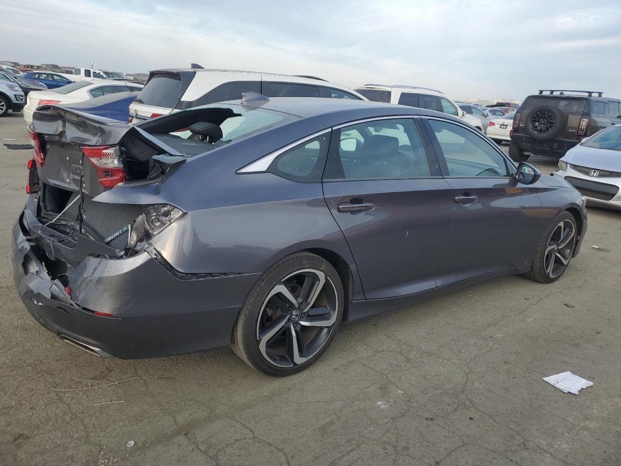 2019 Honda Accord VIN 1HGCV1F33KA080544 Copart auction photo, rear end damage thumbnail 3