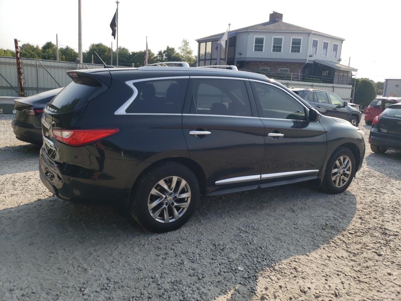 2014 Infiniti QX60 VIN 5N1AL0MN8EC510504 Copart auction photo, vandalism / side damage thumbnail 3