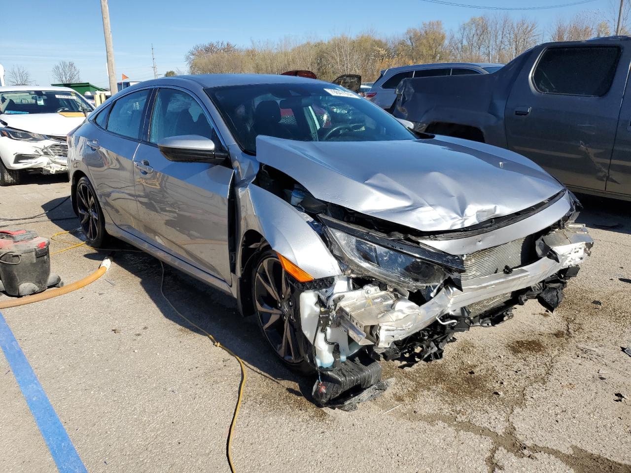 2020 Honda Civic VIN 2HGFC2F82LH562686 Copart auction photo, front end damage thumbnail 4