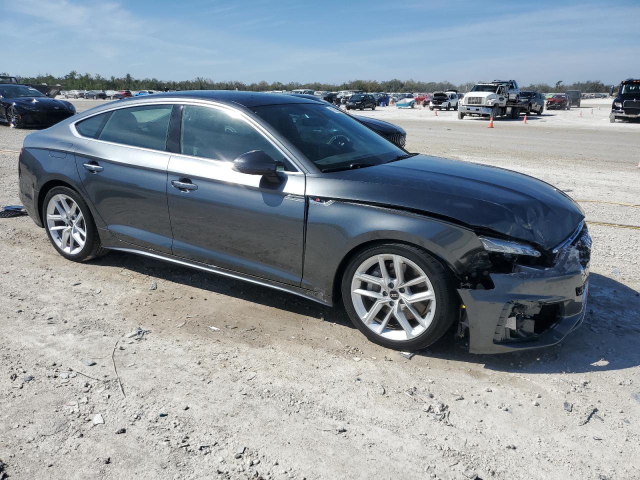2023 Audi A5 VIN WAUFACF57PA012031 Copart auction photo, front end / side damage thumbnail 4