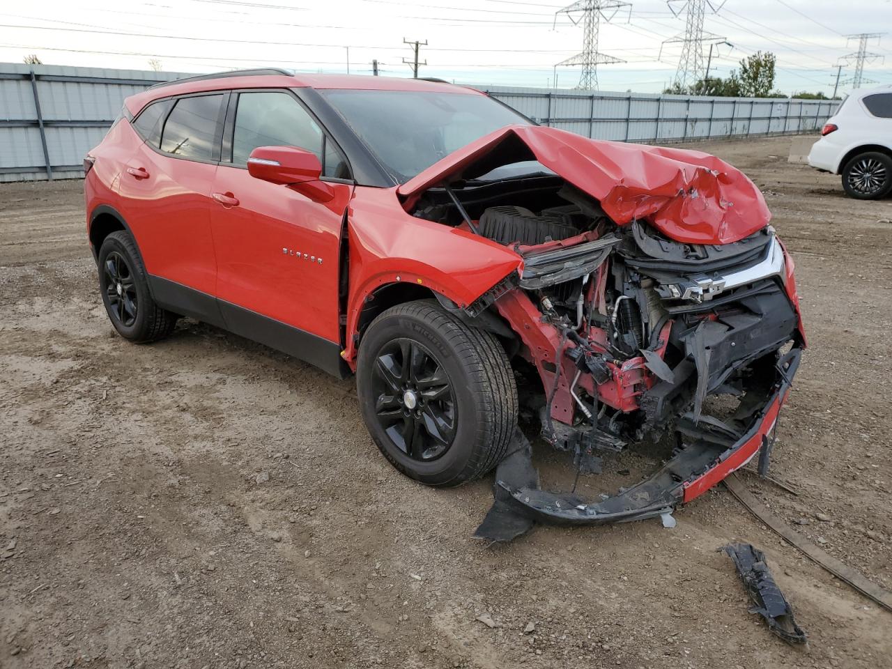2021 Chevrolet Blazer VIN 3GNKBCRS5MS524663 Copart auction photo, front end / minor dent/scratches damage thumbnail 4