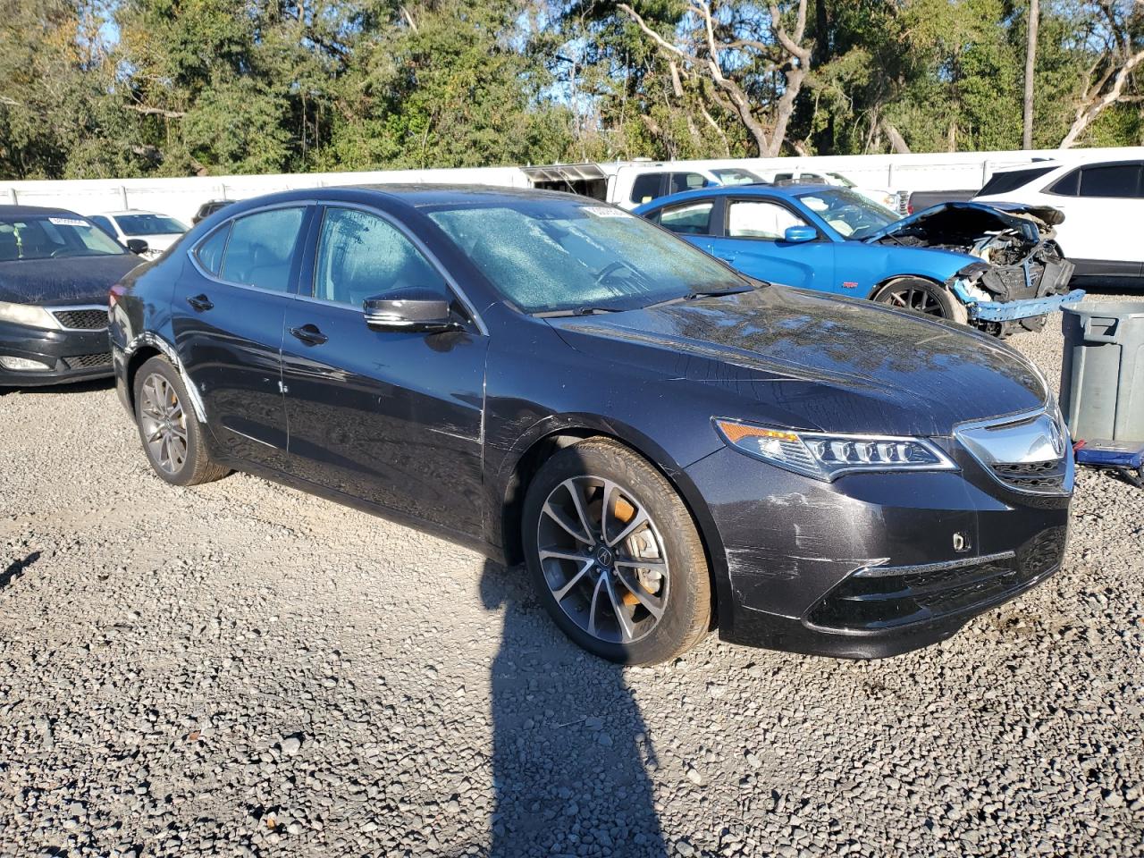 2015 Acura TLX VIN 19UUB3F53FA001678 Copart auction photo, side damage thumbnail 4