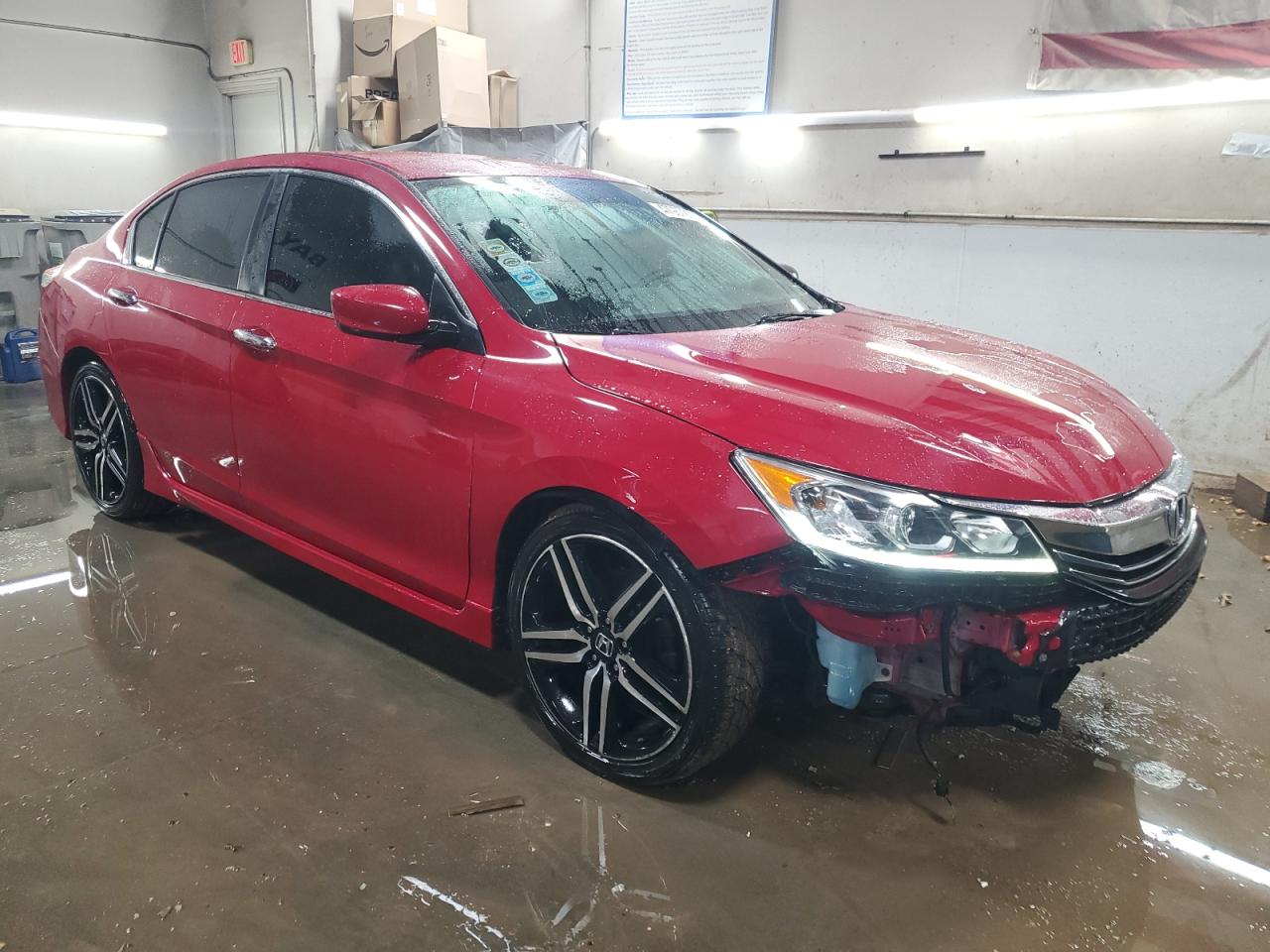 2017 Honda Accord VIN 1HGCR2F15HA109205 Copart auction photo, front end / side damage thumbnail 4