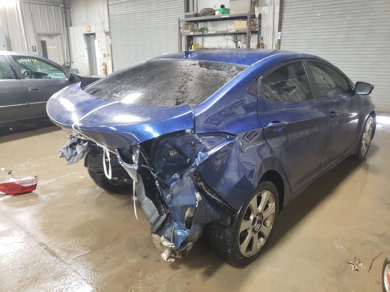2013 Hyundai Elantra VIN KMHDH4AE2DU527348 Copart auction photo, rear end damage thumbnail 3