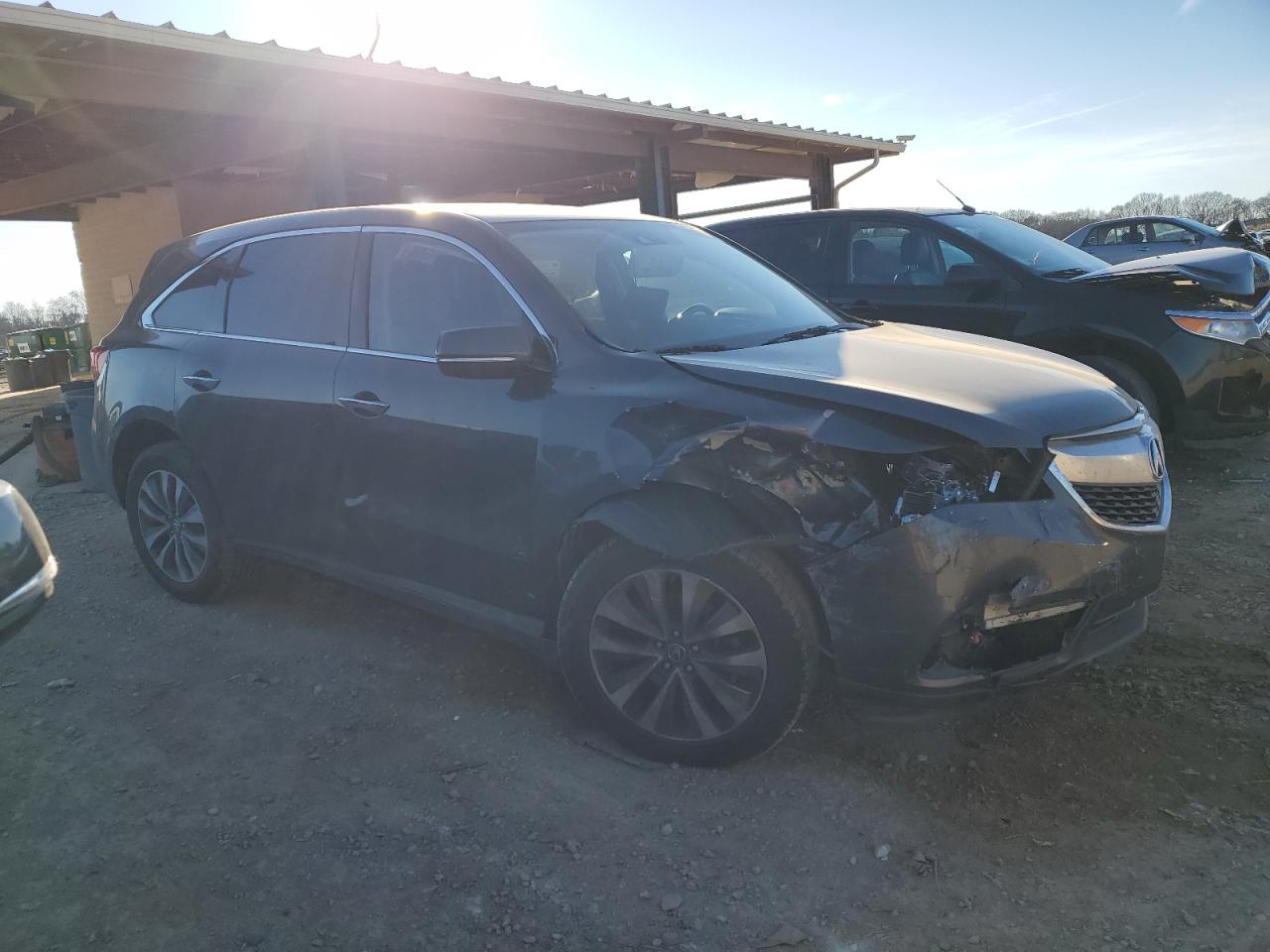 2014 Acura MDX VIN 5FRYD3H44EB016998 Copart auction photo, front end / side damage thumbnail 4