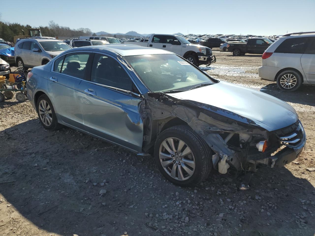 2011 Honda Accord VIN 1HGCP3F8XBA022545 Copart auction photo, all over / front end damage thumbnail 4
