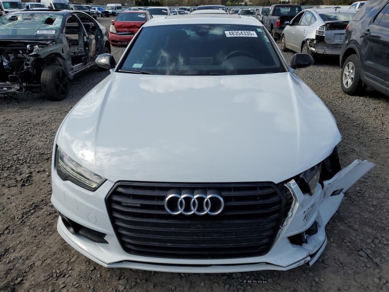 2018 Audi A7 VIN WAUW3AFC3JN015442 Copart auction photo, front end / side damage thumbnail 5