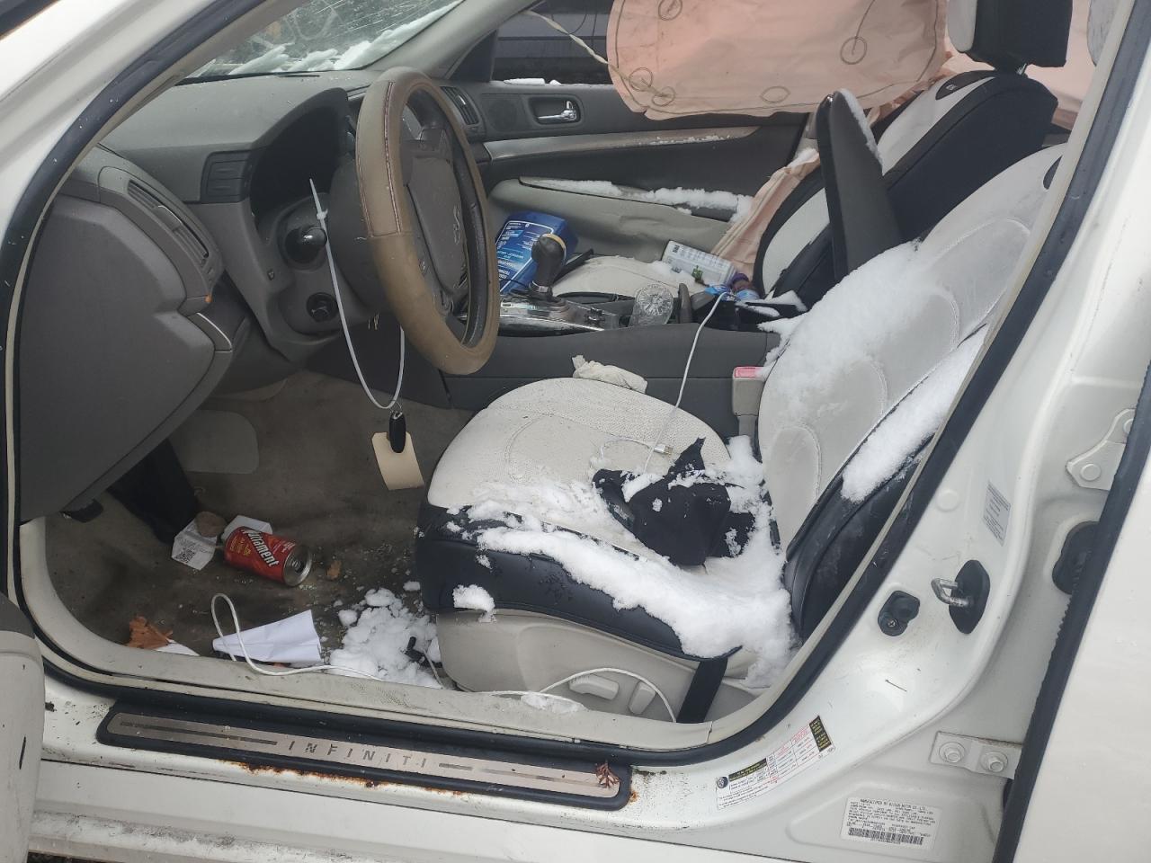 2011 Infiniti G VIN JN1CV6ARXBM406283 Copart auction photo, rollover damage thumbnail 7