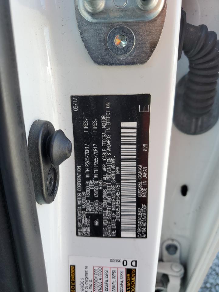 2017 Toyota 4Runner VIN JTEBU5JR5H5457761 Copart auction photo, front end damage thumbnail 13