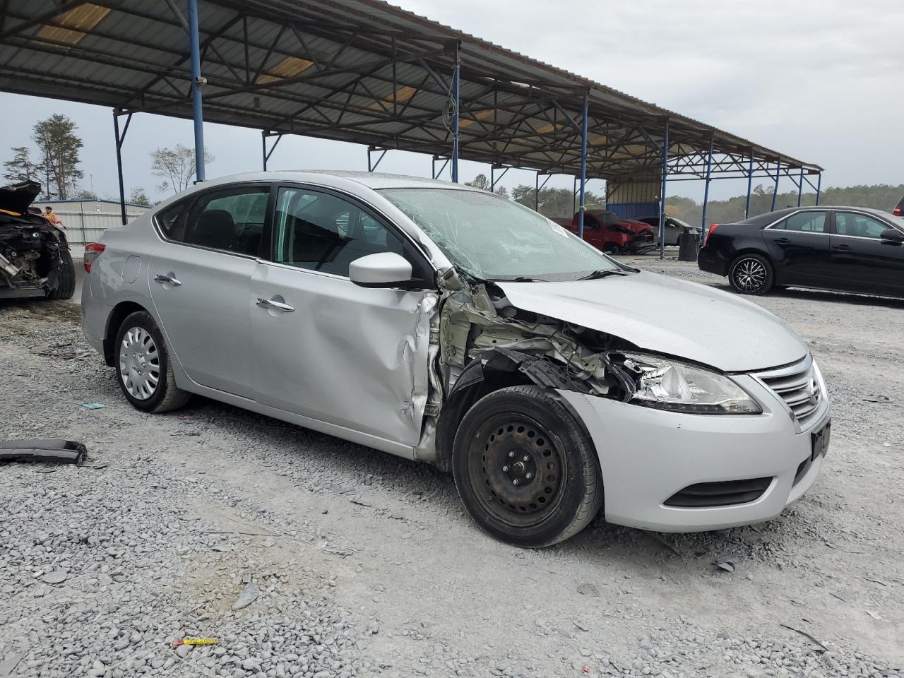 2013 Nissan Sentra VIN 3N1AB7APXDL765618 Copart auction photo, front end / side damage thumbnail 4