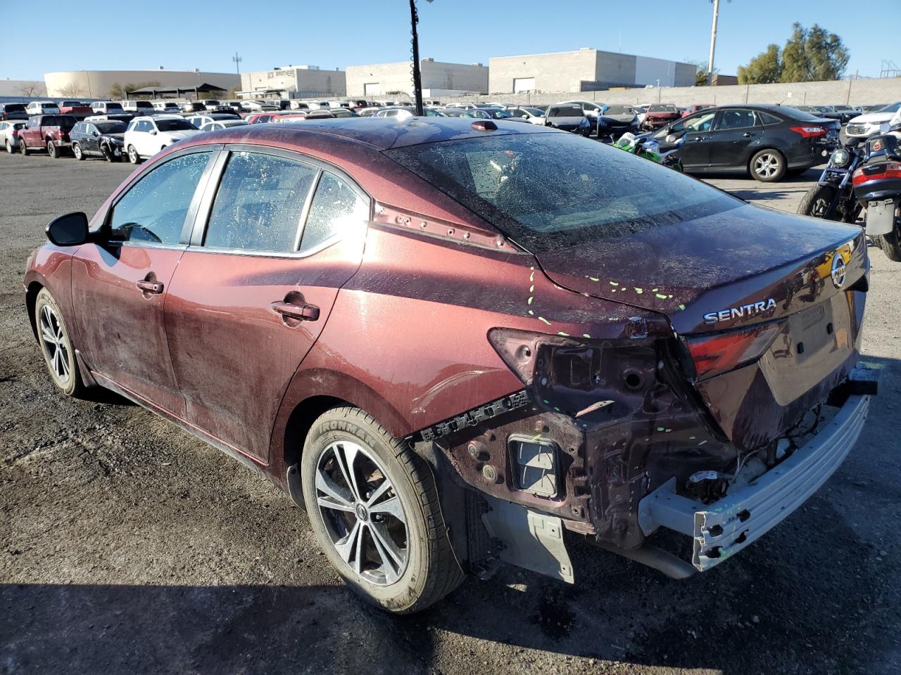 2022 Nissan Sentra VIN 3N1AB8CV0NY296240 Copart auction photo, rear end damage thumbnail 2