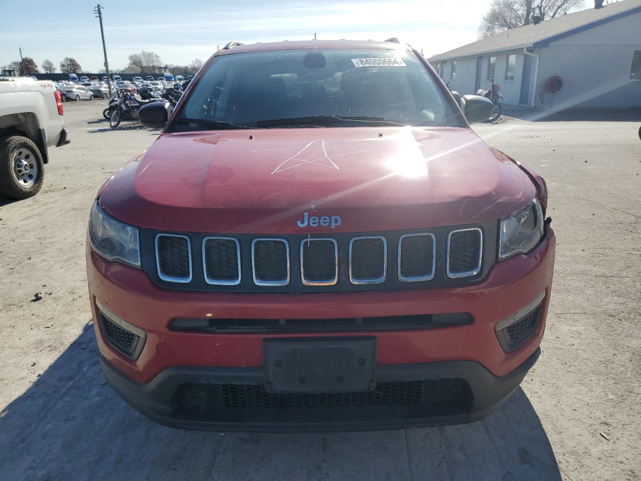 2021 Jeep Compass VIN 3C4NJCABXMT505136 Copart auction photo, rear end / front end damage thumbnail 5