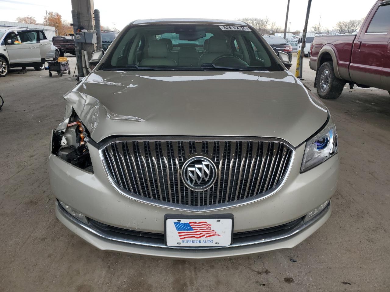 2015 Buick LaCrosse VIN 1G4GD5G35FF116277 Copart auction photo, front end / side damage thumbnail 5
