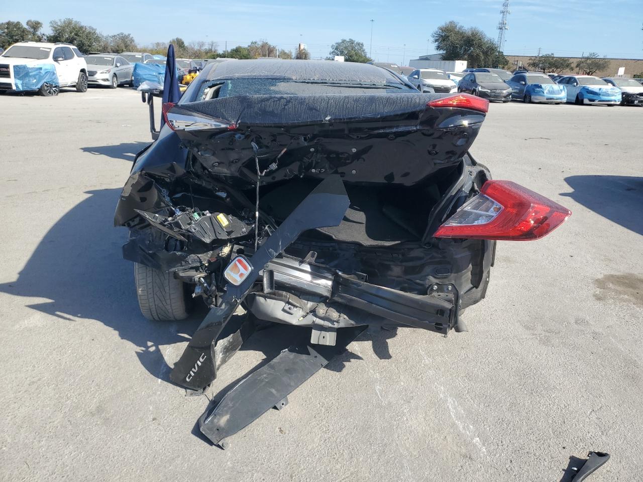 2019 Honda Civic VIN 19XFC2F69KE045408 Copart auction photo, rear end / minor dent/scratches damage thumbnail 6