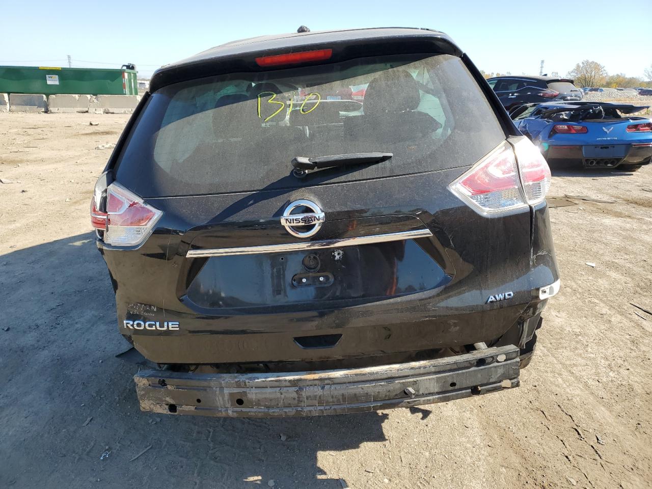 2015 Nissan Rogue VIN KNMAT2MV4FP518139 Copart auction photo, rollover damage thumbnail 6