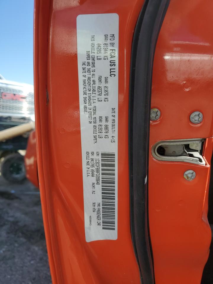 2015 Dodge Dart VIN 1C3CDFBB8FD299648 Copart auction photo, rear end damage thumbnail 12