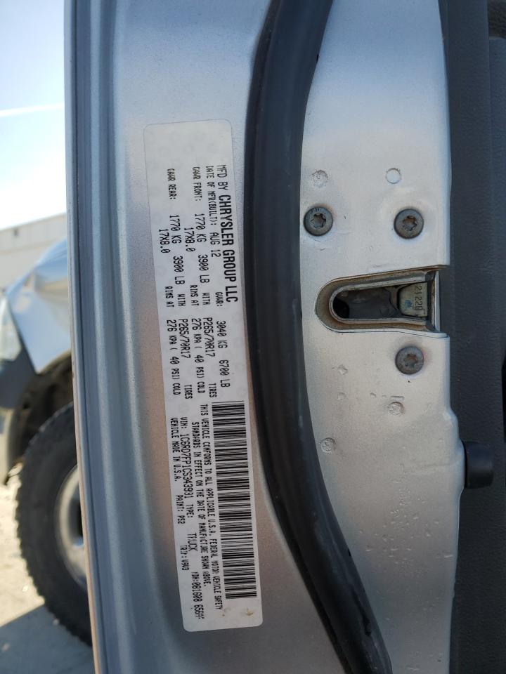 2012 Dodge RAM VIN 1C6RD7FP1CS343991 Copart auction photo, front end / minor dent/scratches damage thumbnail 12